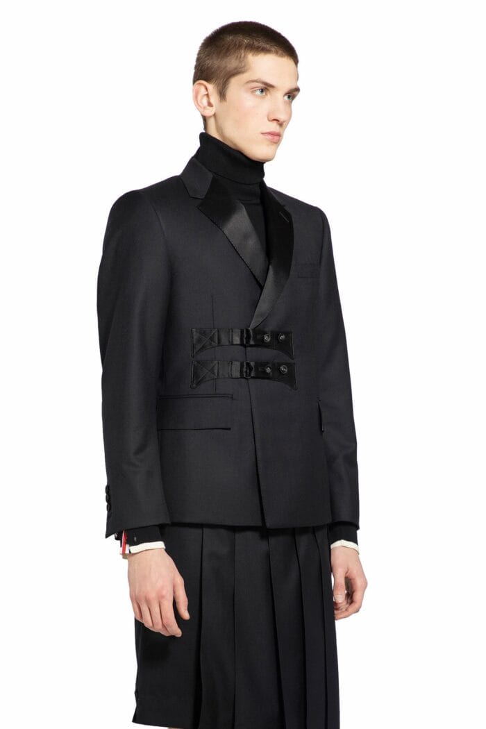 THOM BROWNE Double-breasted Blazer In Super 120's Wool