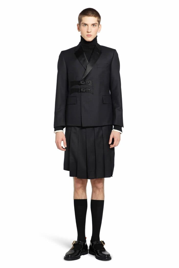 THOM BROWNE Double-breasted Blazer In Super 120's Wool