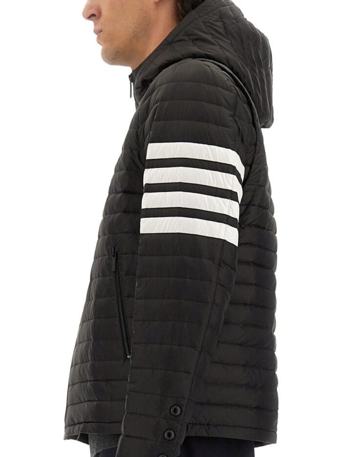 THOM BROWNE DOWN JACKET WITH HOOD