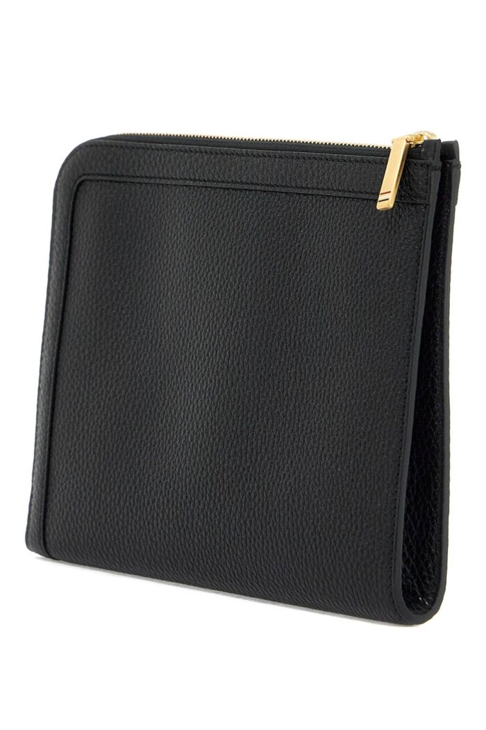 THOM BROWNE "embossed Leather Pouch