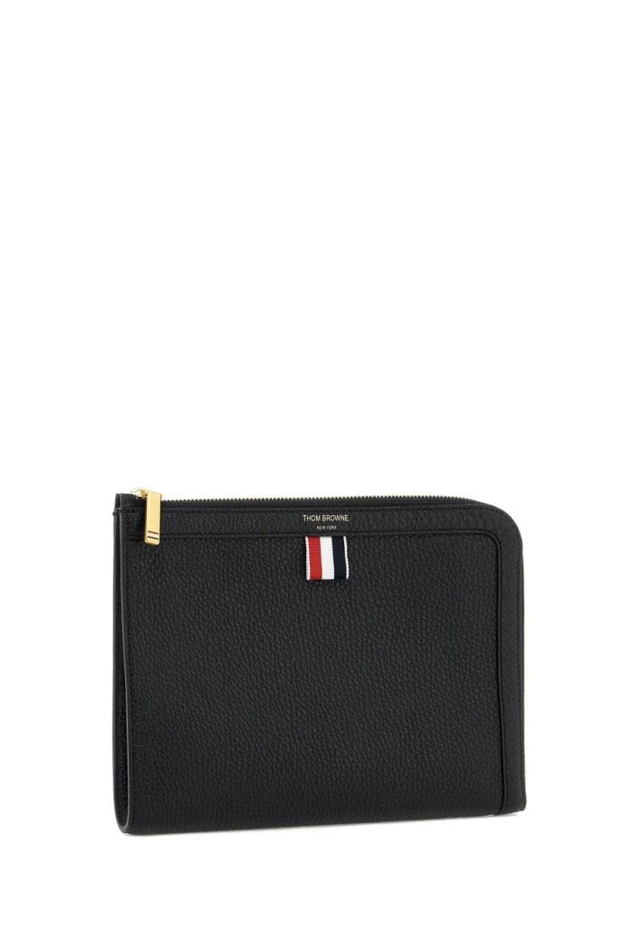 THOM BROWNE "embossed Leather Pouch