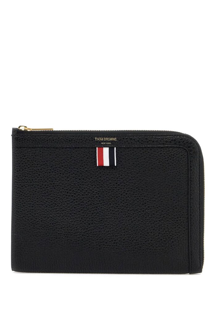 THOM BROWNE "embossed Leather Pouch