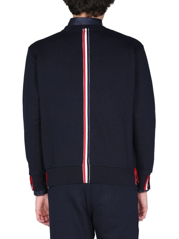 THOM BROWNE FELPA CON INTARSIO TRICOLORE