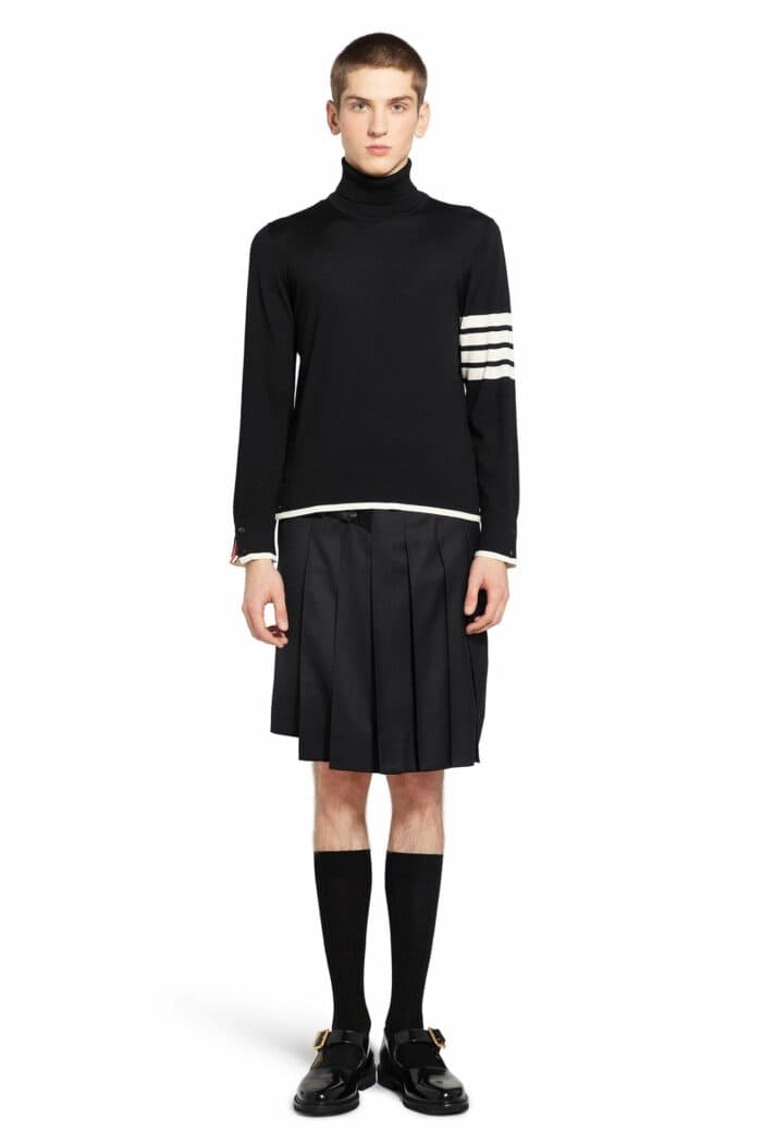 THOM BROWNE Fine Merino Wool Turtlenck Sweater