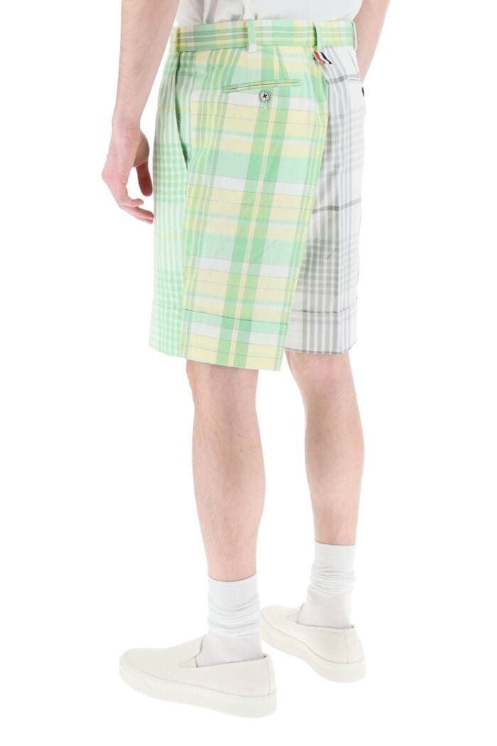 Thom Browne Funmix Madras Cotton Shorts