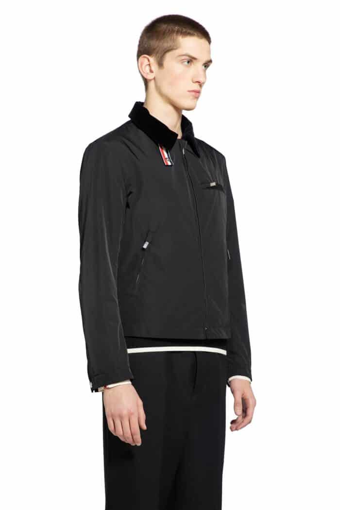 THOM BROWNE Golf Jacket In Nylon Tech Gabardine