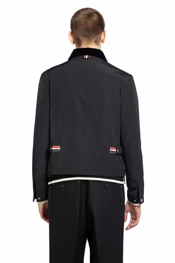 THOM BROWNE Golf Jacket In Nylon Tech Gabardine