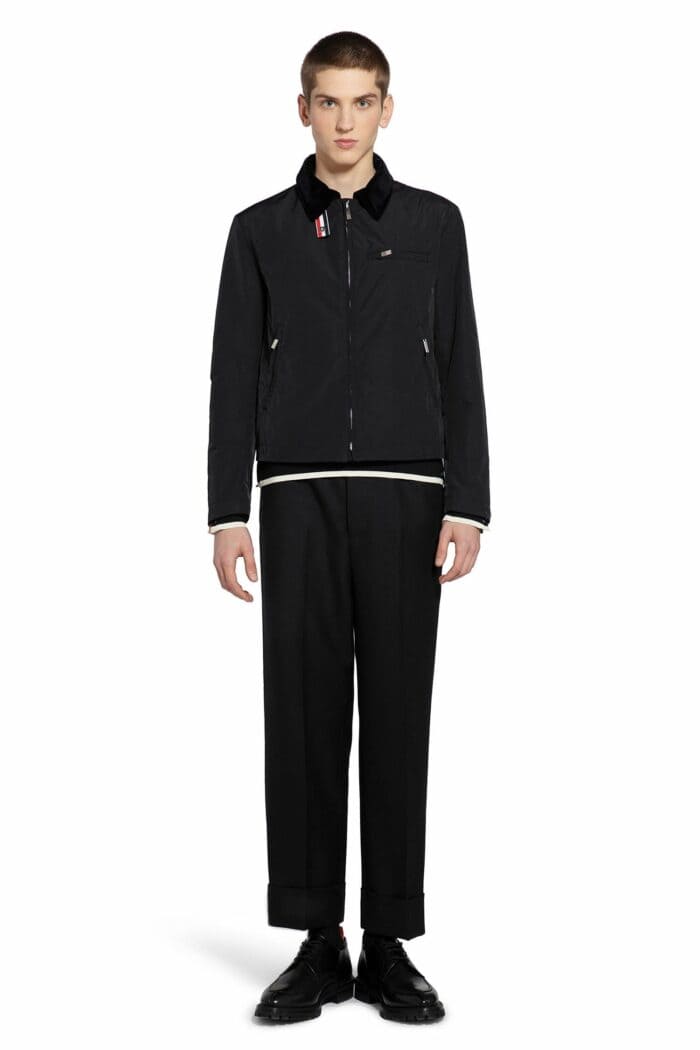 THOM BROWNE Golf Jacket In Nylon Tech Gabardine