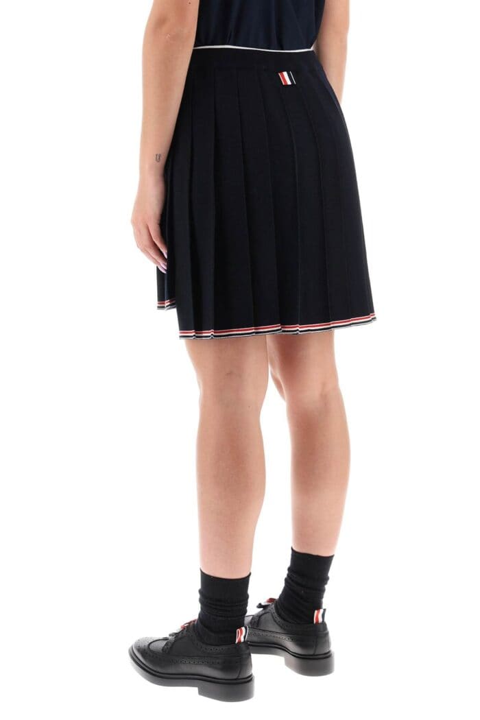 Thom Browne Knitted Pleated Mini Skirt