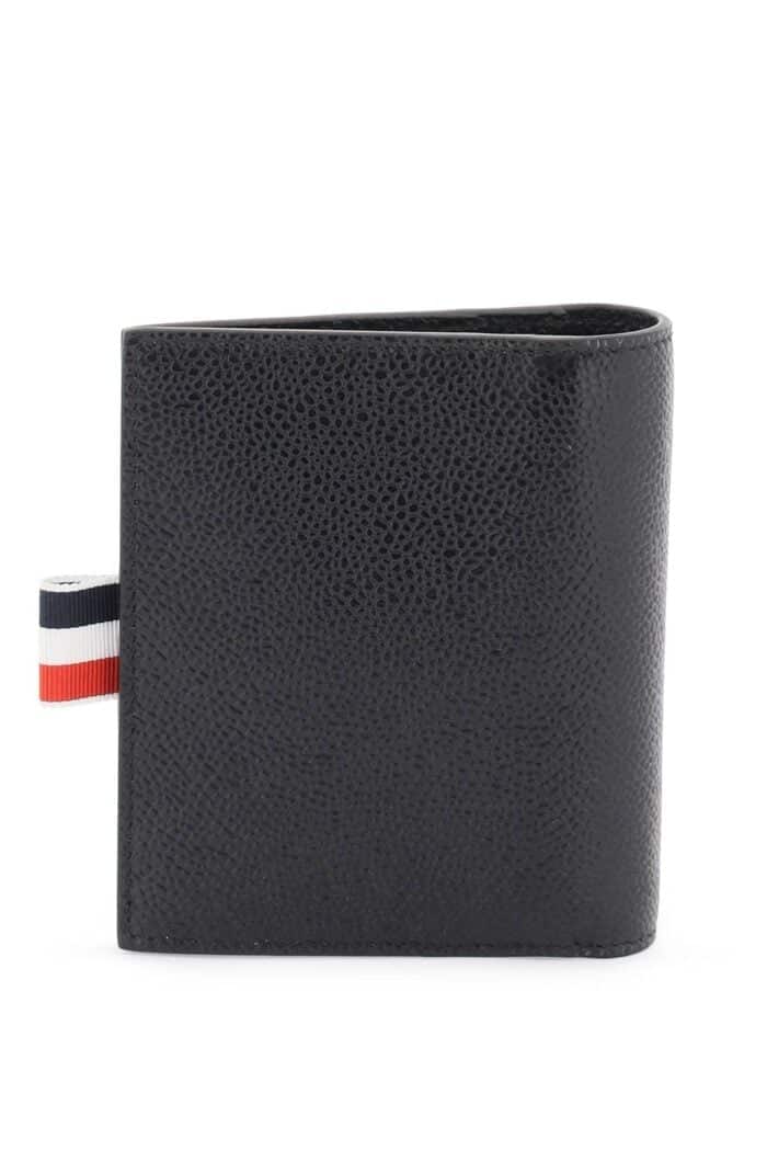 thom browne leather crossbody card holder THOM BROWNE Leather Crossbody Card Holder