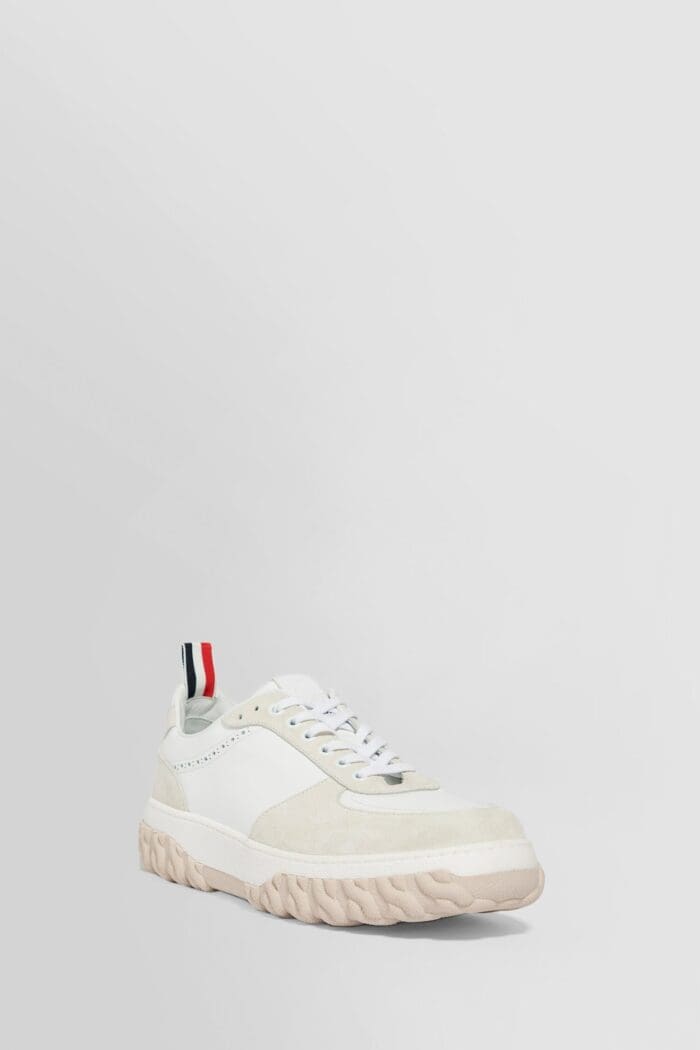 thom browne letterman sneakers in vitello calf THOM BROWNE Letterman Sneakers In Vitello Calf