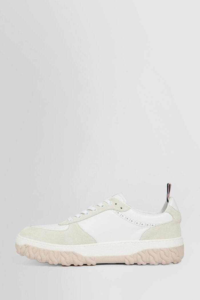 thom browne letterman sneakers in vitello calf THOM BROWNE Letterman Sneakers In Vitello Calf