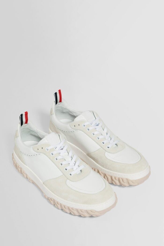 thom browne letterman sneakers in vitello calf THOM BROWNE Letterman Sneakers In Vitello Calf