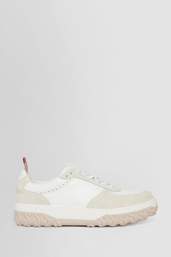 thom browne letterman sneakers in vitello calf THOM BROWNE Letterman Sneakers In Vitello Calf