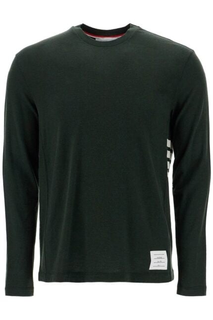 THOM BROWNE Long-sleeved Wool Jersey T-shirt For Men