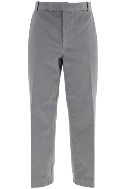 THOM BROWNE Medium Grey Cotton Chino Utility Pants