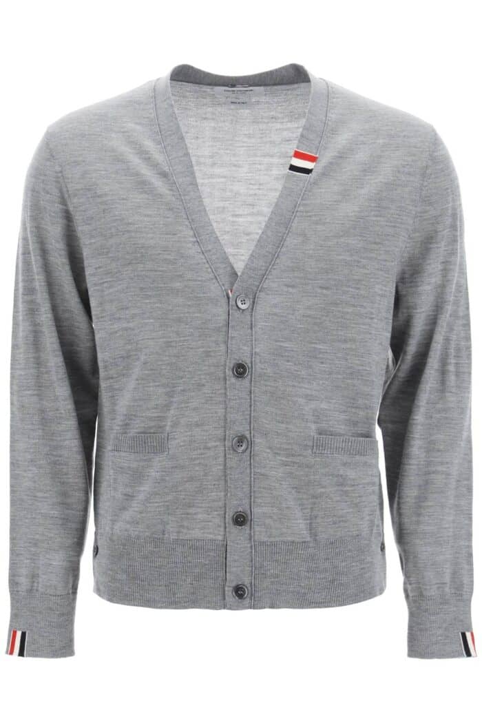 Thom Browne Merino Wool V-neck Cardigan