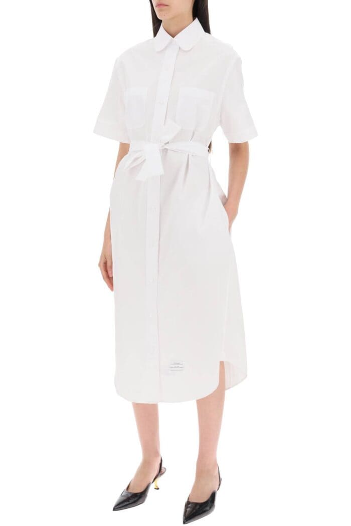 THOM BROWNE Midi Blouse With Belt