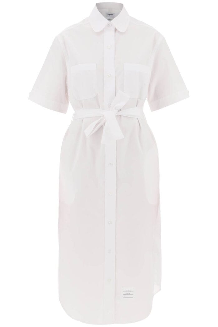 THOM BROWNE Midi Blouse With Belt