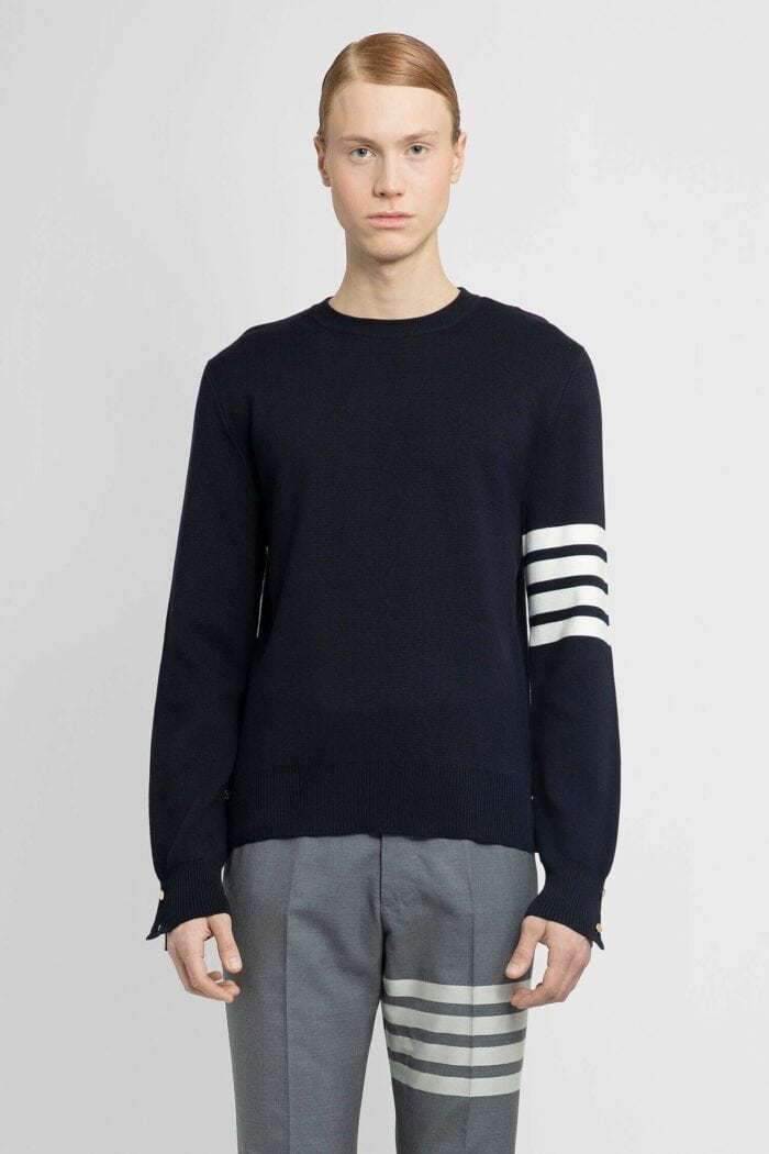 THOM BROWNE Milano Stitch Cotton 4-bar Jumper