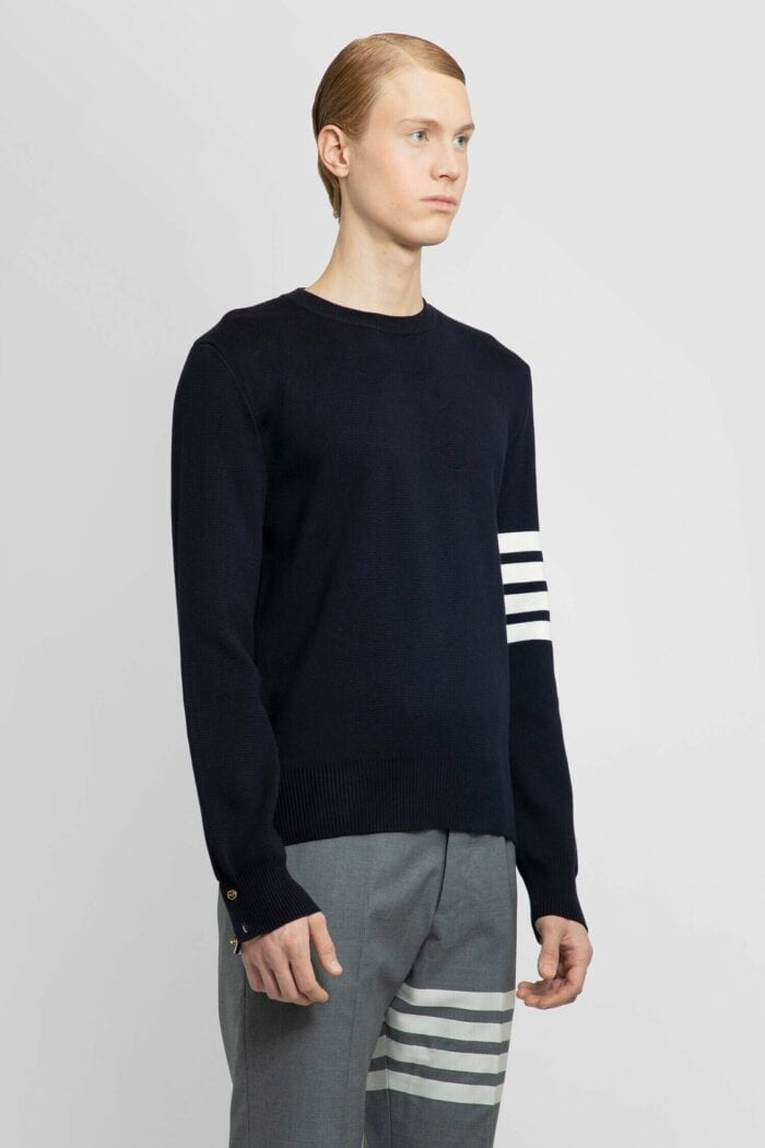 THOM BROWNE Milano Stitch Cotton 4-bar Jumper