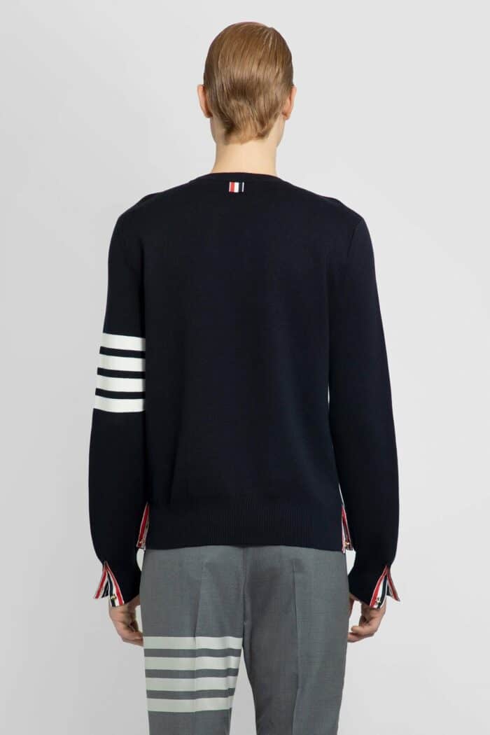 THOM BROWNE Milano Stitch Cotton 4-bar Jumper