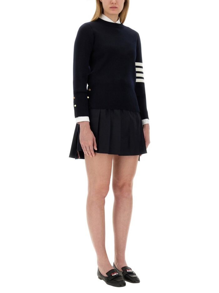 THOM BROWNE MILANO STITCH JERSEY WITH 4 BARS