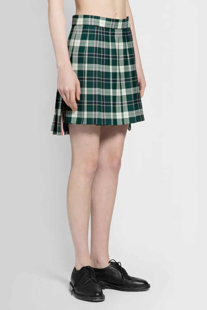 THOM BROWNE Mini Pleated Skirt In Tartan Uniform Twill