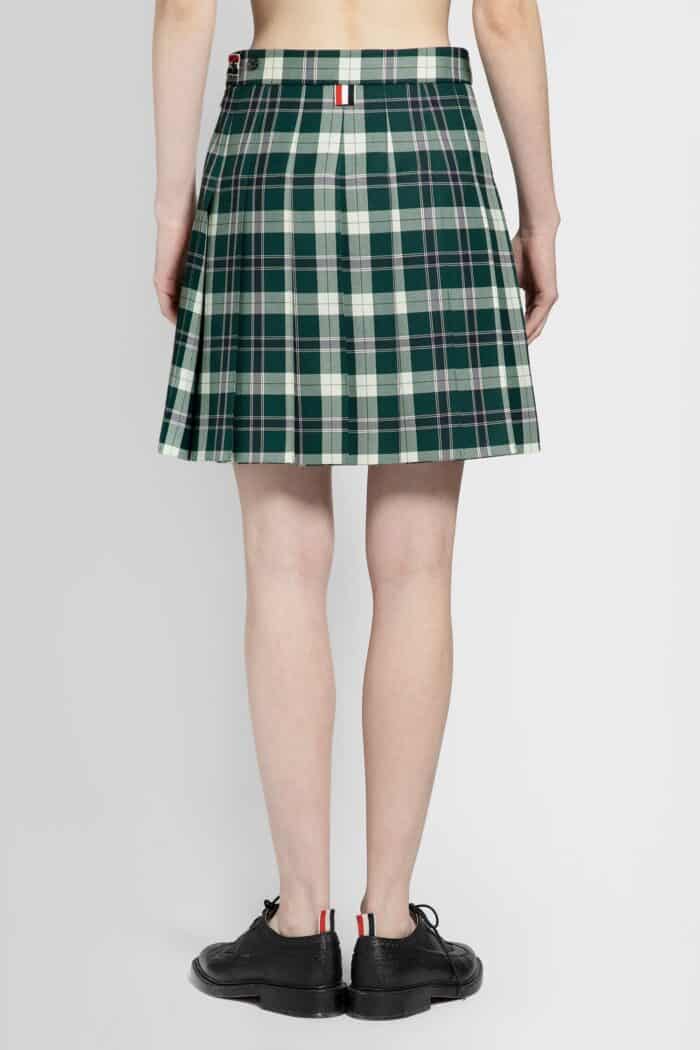 THOM BROWNE Mini Pleated Skirt In Tartan Uniform Twill