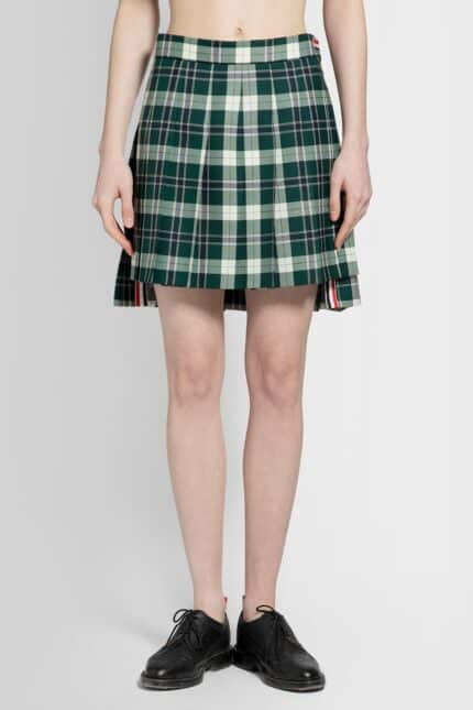 THOM BROWNE Mini Pleated Skirt In Tartan Uniform Twill