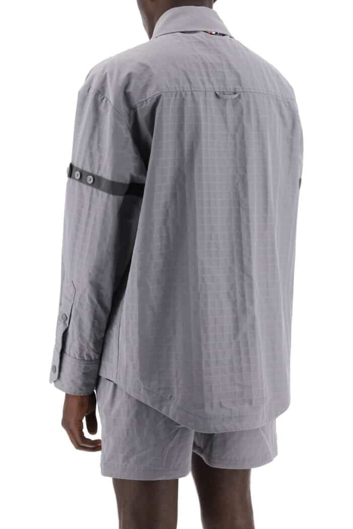 THOM BROWNE Nylon Ripstop Overshirt In