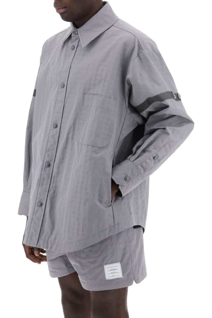 THOM BROWNE Nylon Ripstop Overshirt In