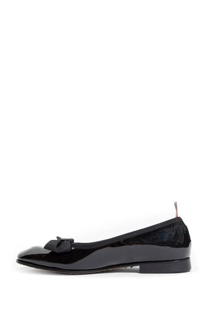 THOM BROWNE Opera Ballerinas In Soft Patent Leather