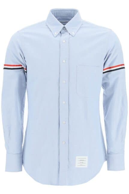 THOM BROWNE Oxford Button-down Shirt With Rwb Armbands