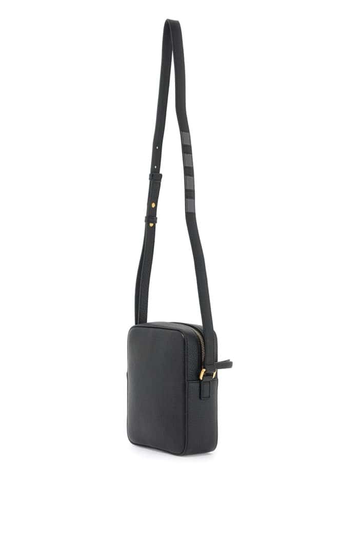 THOM BROWNE Pebble Grain Leather Vertical Camera Bag