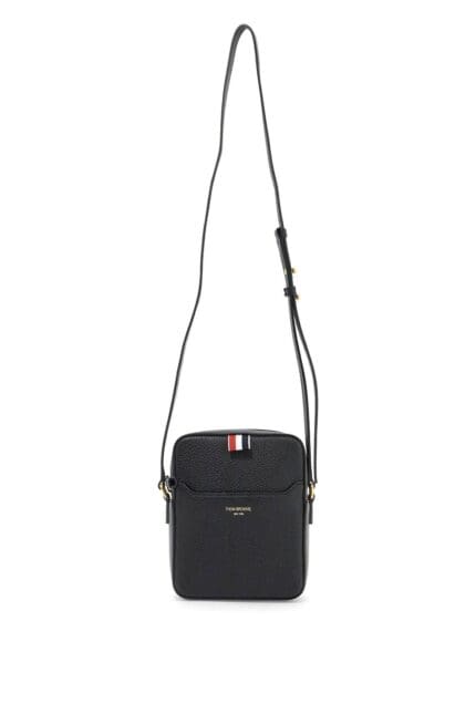 THOM BROWNE Pebble Grain Leather Vertical Camera Bag