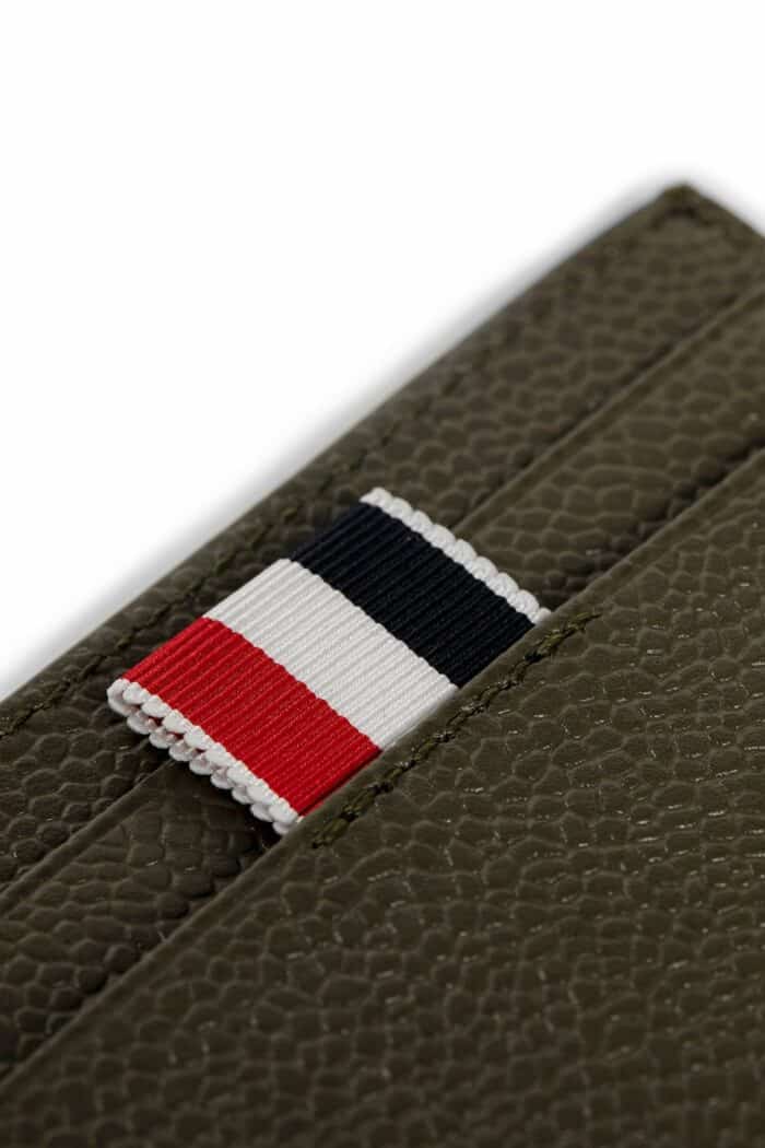 THOM BROWNE Pebbled Leather Cardholder