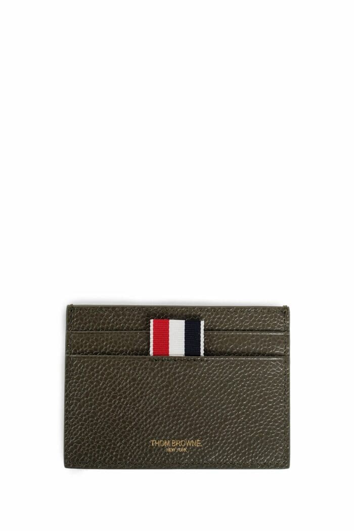 THOM BROWNE Pebbled Leather Cardholder