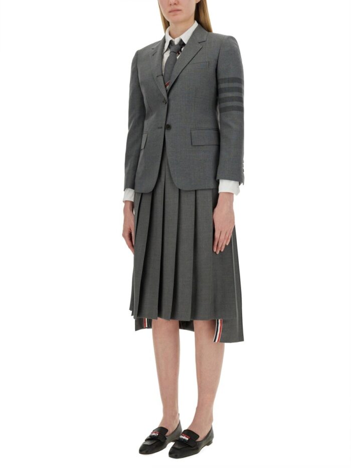 THOM BROWNE PLEATED MIDI SKIRT