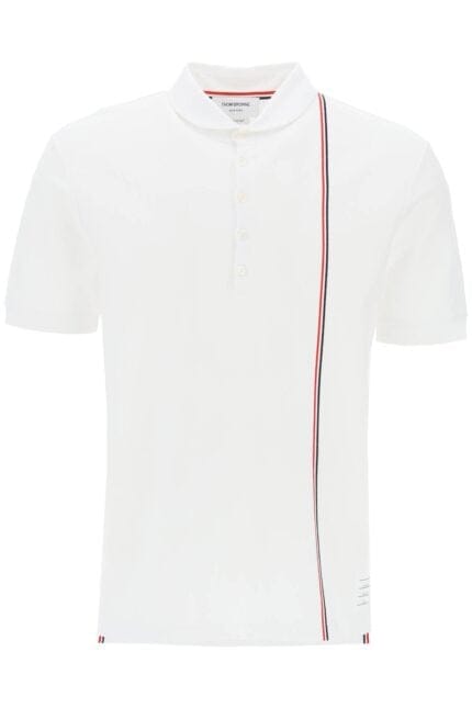 Thom Browne Polo Shirt With Tricolor Intarsia