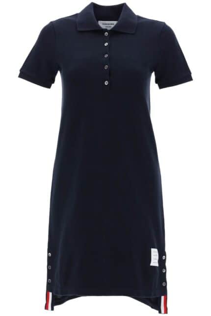 THOM BROWNE Rwb Striped Polo Dress With Band