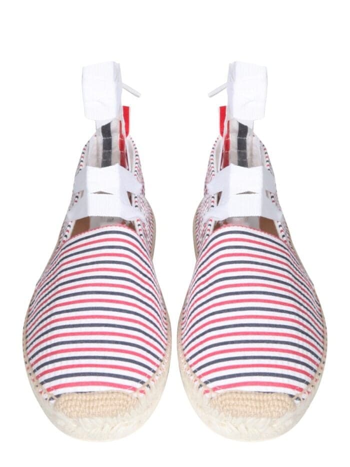 THOM BROWNE SEERSUCKER COTTON ESPADRILLES