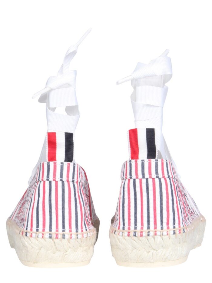 THOM BROWNE SEERSUCKER COTTON ESPADRILLES