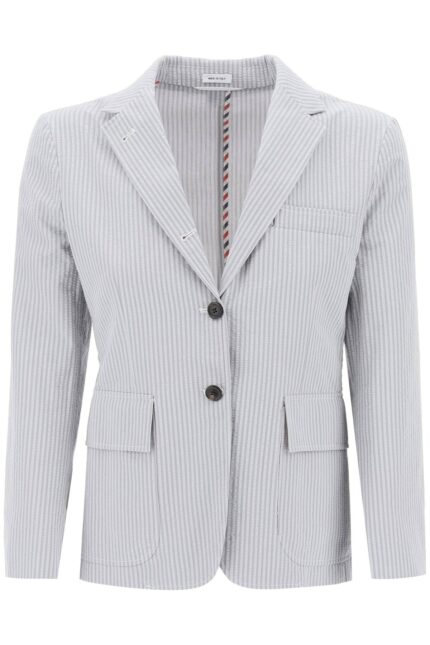 THOM BROWNE Seersucker Single-breasted Jacket