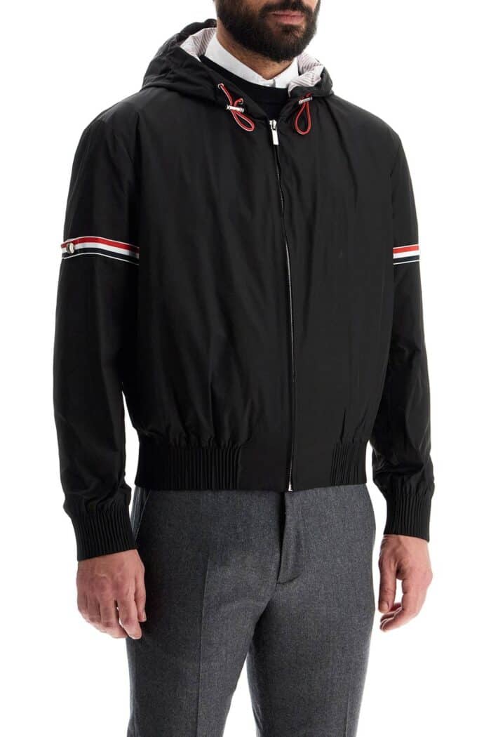 THOM BROWNE Short Jacket With Tricolor Inserts