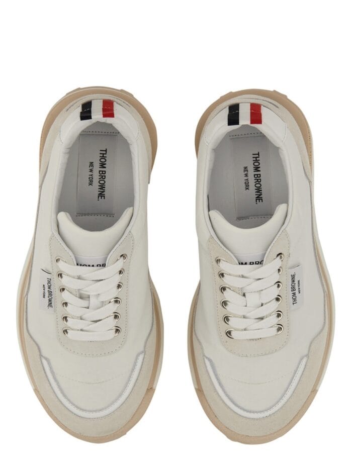 THOM BROWNE SNEAKER IN PELLE