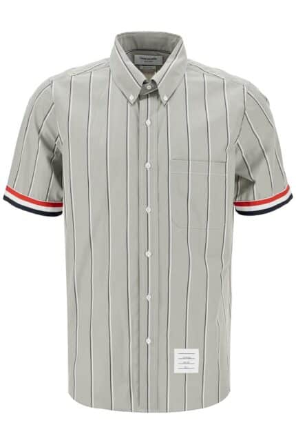 THOM BROWNE Striped Short-sleeved Shirt