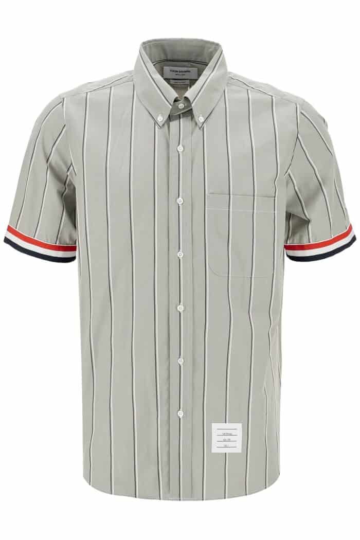 THOM BROWNE Striped Short-sleeved Shirt