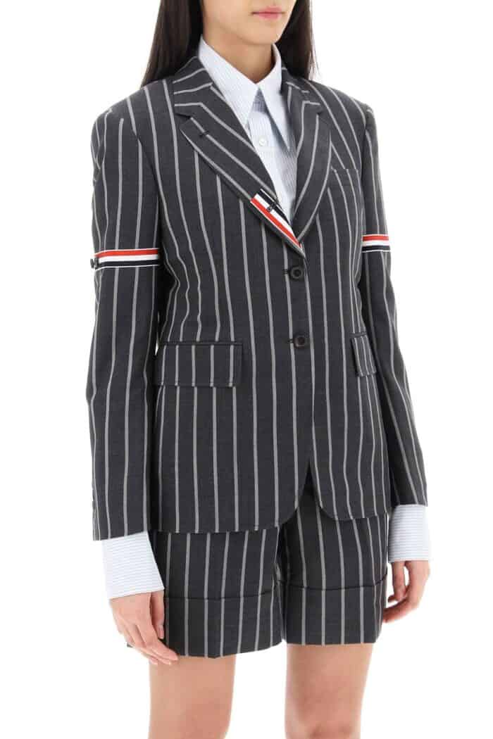 THOM BROWNE Striped Single-breasted Jacket