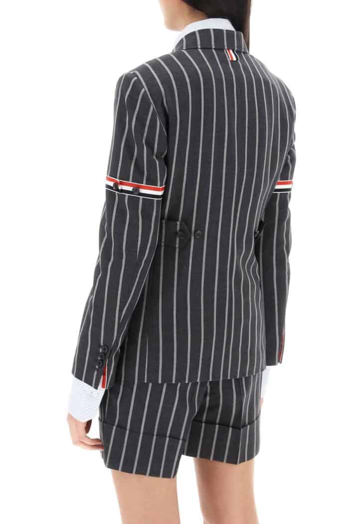 THOM BROWNE Striped Single-breasted Jacket